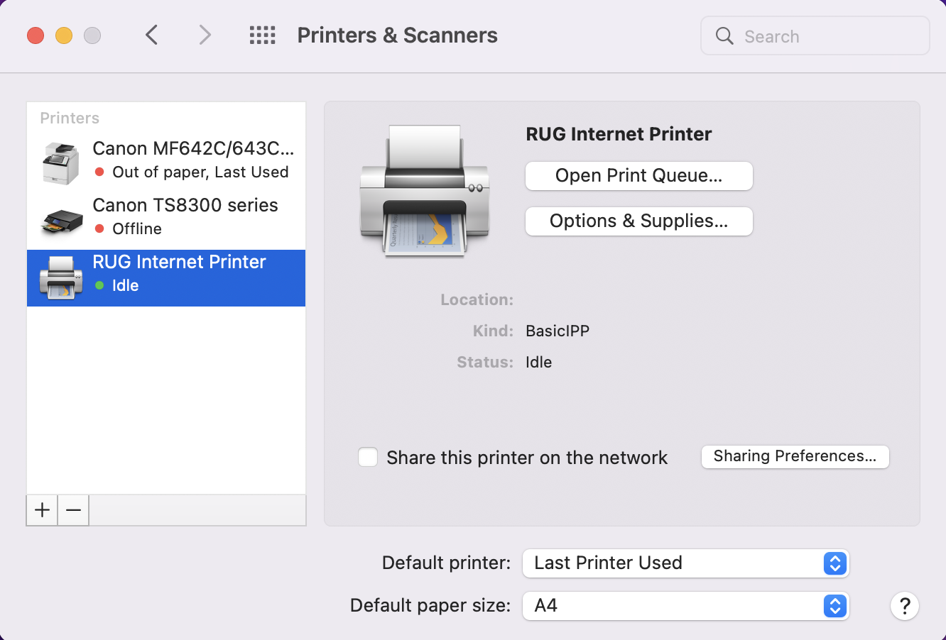 Remove the RUG Printer for Mac OS X Help Center